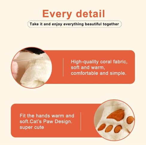 Bear Paws Gloves Cute Animal Cat Claws Mitten Fingerless Touchscreen Women Men Typing Outdoors Stage Custome Cosplay in Saudi Arabia