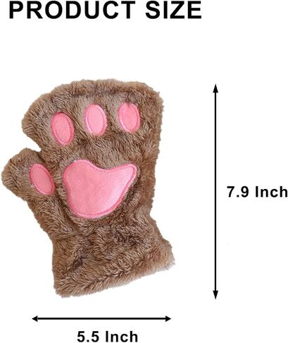 Bear Paws Gloves Cute Animal Cat Claws Mitten Fingerless Touchscreen Women Men Typing Outdoors Stage Custome Cosplay in Saudi Arabia
