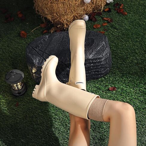 احذية المطر للنساء أحذية حديقة مقاومة للماء عدم الانزلاق أحذية الطين عالية الركبة السيدات أحذية مطاطية طويلة خفيفة الوزن أحذية العمل في الهواء الطلق in Kuwait