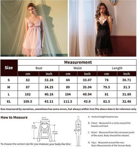 Women's Nightgown Satin Lace Sleepwear Sexy V-neck Chemises Babydoll Lingerie Full Slip Dress S-XL in Saudi Arabia