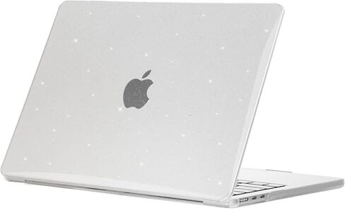 Crystal Clear Case for MacBook Air 13.6 inch M3 A3113 M2 A2681 2024 2023 2022 Release with Liquid Display Touch ID, 5 in 1 Transparent Plastic Hard Shell&Keyboard Cover&Screen Protector&Webcam Cover in Saudi Arabia