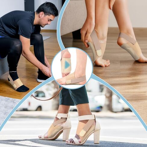 دعامات دعم قوس Ailaka لالتهاب اللفافة الأخمصية، أكمام قابلة للتعديل لدعم قوس القدم مع وسادة جل لتخفيف آلام قوس القدم المسطحة in Kuwait