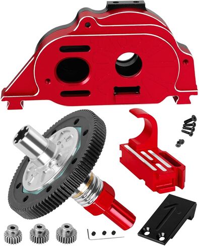 RcarmumbWow RC Motor Mount Gear Cover & 91T Spur Gear Slipper w/ 3.175mm 21T 23T 25T Pinions Upgrades Part for 1/10 1/10 Granite 4X4 Mega550(ARA4202XV3),Navy Blue in Kuwait
