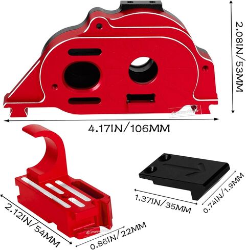 RcarmumbWow RC Motor Mount Gear Cover & 91T Spur Gear Slipper w/ 3.175mm 21T 23T 25T Pinions Upgrades Part for 1/10 1/10 Granite 4X4 Mega550(ARA4202XV3),Navy Blue in Kuwait