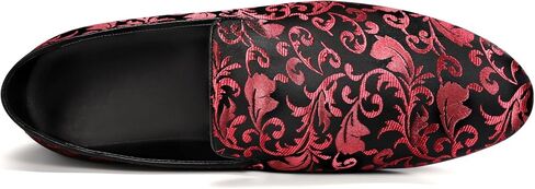 حذاء رجالي كلاسيكي من Cloudstyle حذاء بدون كعب أنيق مزين بالزهور من الساتان سهل الارتداء للحفلات الراقصة in Kuwait