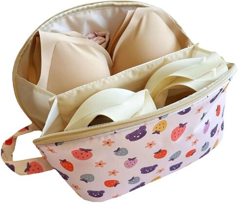 Travel Underwear Organizer Bag,Large Packing Portable Bra Socks Storage Bag,Bra bag,Travel essentials for Women (strawberry) in Saudi Arabia