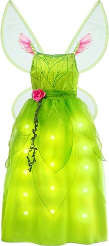 أزياء Spooktacular Creations للفتيات الجنية، زي الهالوين المضيء للأطفال، فستان الأميرة للأطفال الصغار مع جناح لأزياء الهالوين وحفلات لعب الأدوار (صغير (5-7 سنوات)) in Saudi Arabia