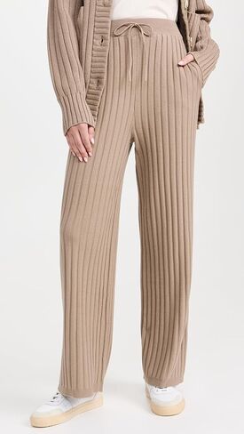 Varley Women's Simeon Wide Rib Knit Trousers in Saudi Arabia