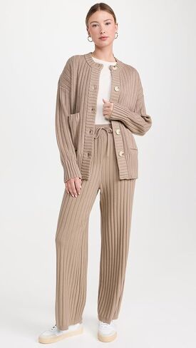 Varley Women's Simeon Wide Rib Knit Trousers in Saudi Arabia