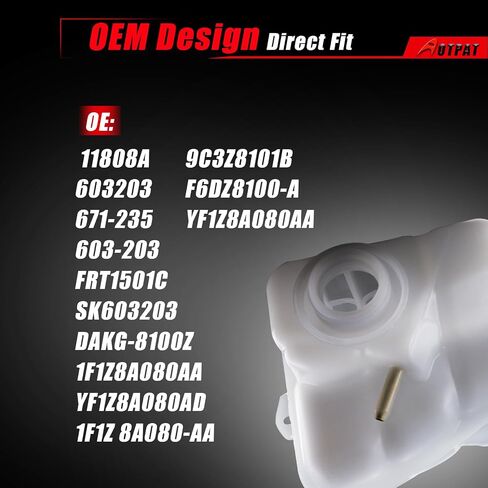 خزان توسيع استرداد تدفق سائل التبريد يناسب: - Ford Taurus 3.0L V6 2000 2001 2002 2003 2004 2005 2006 2007، من أجل: - Mercury Sable 3.0L V6 2000-2005 خزان الخزان OE#1F1Z8A080AA (مع غطاء) in Saudi Arabia