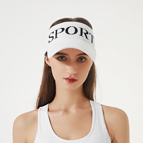 Sun Visor Hats for Women Men Tennis Visor Sunvisor Golf Visor UV Protection Elastic Cap Sports Visor in Kuwait