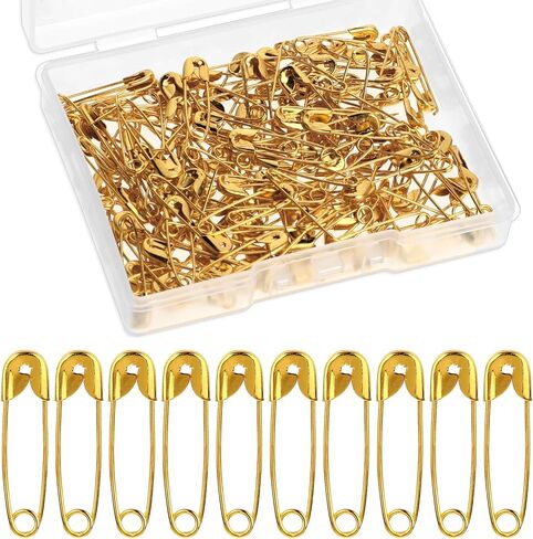 120 PCS Safety Pins Gold Safety Pins for Clothes Metal Mini Safety Pins Small Diaper Pins Tiny Sewing Pins Stainless Steel Safety Pins for Handicrafts Jewelry Making Clothing Sewing in Saudi Arabia