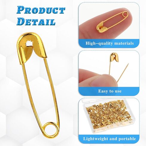 120 PCS Safety Pins Gold Safety Pins for Clothes Metal Mini Safety Pins Small Diaper Pins Tiny Sewing Pins Stainless Steel Safety Pins for Handicrafts Jewelry Making Clothing Sewing in Saudi Arabia