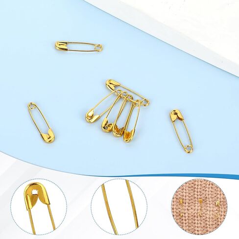 120 PCS Safety Pins Gold Safety Pins for Clothes Metal Mini Safety Pins Small Diaper Pins Tiny Sewing Pins Stainless Steel Safety Pins for Handicrafts Jewelry Making Clothing Sewing in Saudi Arabia