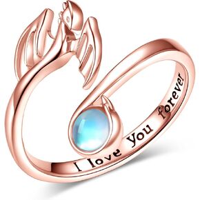 Dragon Ring for Women 925 Sterling Silver Moonstone Dragon Open Ring Dragon Jewelry Gifts for Girls in Kuwait