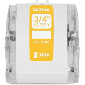 Brother Genuine CZ-1003 Continuous Length ¾" (0.75") 19 mm Wide x 16.4 ft. (5 m) Long Label roll Featuring Zero Ink Technology, CZ1003