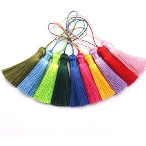 30pcs Multi-Color 8cm/3.15inches Chunky Soft Small Craft Tassels, Handmade Mini Silky Tassel,Sewing Tassels,Bookmark Tassels for Keychain Graduation and Jewelry Making