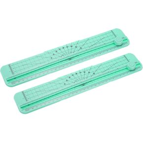 PATIKIL 12 Inch Paper Cutter, 2 Pcs Portable Paper Trimmer Slicers Scrapbooking Tool for A4 Size Paper Craft Paper Photo Cardstock, Green