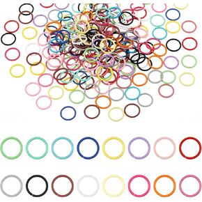 300 PCS Colored Open Jump Rings 10mm O Keychain Rings Small Jewelry Making Connectors DIY Necklace Rings for Bracelet Findings Charm Pendant Bead Craft Lobster Clasps Dog Tag Supplies