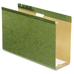 Pendaflex 4153X4 Hanging Folders, 4-Inch Capacity, Legal, 25/BX, Standard Green