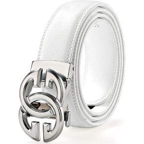 Men Real Leather Ratchet Belt Genuine Cowhide Strap 1.5" Wide Trim To Fit