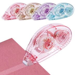 4Pack Double Sided Roller,Scrapbook Supplies for Crafts,Adhesive Runner Scrapbooking Supplies for Wrapping Journaling School Office(0.31inX26.25Ft)