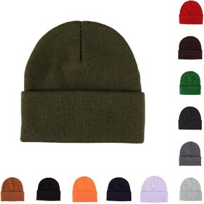 LLmoway Kids Beanie Baby Toddler Boys Girls Knit Hat Soft Cuffed Beanies Warm Skull Cap for Winter Cold Weather 3-8Years