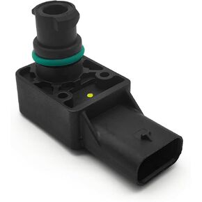 1 PC Automotive Manifold Absolute Pressure Sensor, Intake Air Pressure Monitors Sensor, Compatible with OEM #5149174AA 5149174AB 0261230227 7B0906052A (Black)