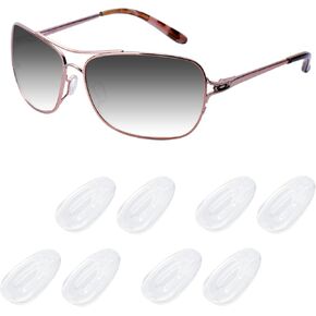 Acefrog 4 Pairs Upgraded Air Chamber Nose Pads for Oakley Feedback OO4079, Holbrook Metal OO4123, Gauge 6, Gauge 8, Elmont M L Eyeglass Sunglass, Slip-on Nose Piece Replacement, Anti-Slip, Clear