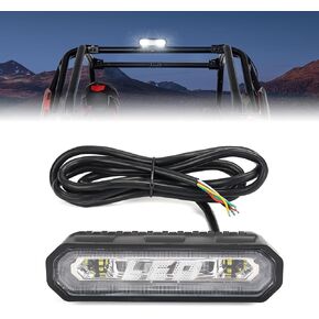 KEMIMOTO UTV LED Tail Lights Chase 5 Modes (Strobe/Courtesy/Reverse/Running/Brake) Fit All 1.65''-2'' Roll Cage Chase Brake Light Compatible with Can Am Maverick X3 Polaris RZR Ranger