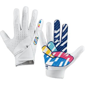 Grip Boost Peace Football Gloves Pro Elite - Adult Sizes (Navy Blue, Small)