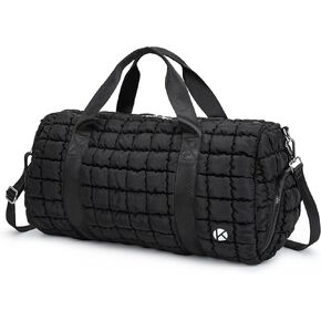 Gym Bag for Women, Duffle Bag for Travel with Shoes Compartment and Wet Pocket, Carry on Weekender Bag with Trolley Sleeve, Personal Item Bag Sports Duffel Dance Bag, Dark Pink