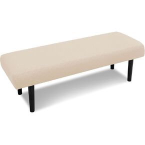 Dining Bench Cover, Stretch Jacquard Bench Slipcover, Washable Upholstered Bench Seat Protector, Rectangle Bench Covers for Dining Room, Bedroom, Living Room, Kitchen (Lily)