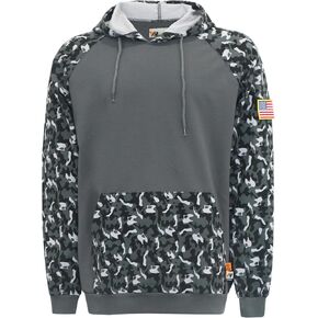 VATRENUS FR Hoodies for Men 7.5oz Cotton Camo Two-Tone Flame Resistant Pre-Washed Fire Retardant Welding Sweatshirt in Kuwait