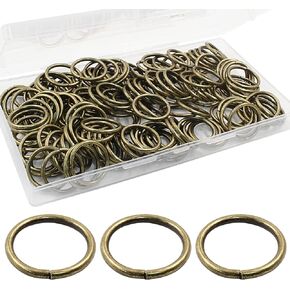 Litoexpe 20mm Open Jump Rings 150 Pcs with a Box, 2mm Thickness Rings Connectors for Necklace Bracelet Jewelry Making (Gun Black)