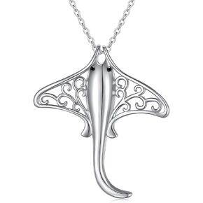 Ladytree 925 الفضة الاسترليني قلادة الراي اللساع مانتا راي السلاحف دولفين سحر السلحفاة قلادة البحر الحيوان شجرة الحياة مجوهرات البحر عاشق الهدايا هدايا عيد الأم للنساء in Kuwait