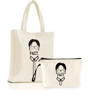 The Office Merchandise Canvas Tote Bag and Makeup Bag Set, The Office Merch Canvas Bag