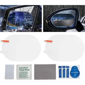 2 Pcs Car Rearview Mirror Films Anti Fog Car Rainproof Films Waterproof Car Mirror Rain Protector Film Wing Mirror Rain Deflector Film for Cars Trucks Vans Motorcycles