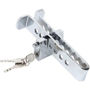 AutoRocking 8 Holes Clutch Lock Stainless Steel Car Brake Pedal Lock Anti-Theft Device
