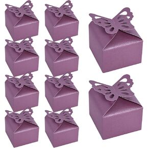 VGOODALL 50PCS Small Favor Boxes Pink, 3D Butterfly Candy Boxes Pink Baby Shower Favor Boxes for Wedding Birthday Party Gift Treat Box