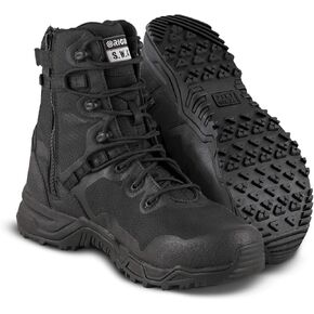 Original SWAT Alpha Fury 8" Side Zip Tactical Boot - High Performance Light Weight Duty Shoes - Airport Friendly - Coyote, 7.5 D US