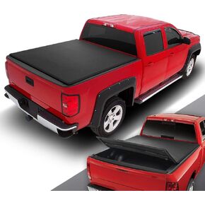 DNA Motoring TTC-RU-041 Pickup Truck Bed Soft Roll-Up Tonneau Cover Compatible with 04-12 Colorado Canyon / 07-08 I-290 I-370 6Ft Fleetside/Styleside Bed