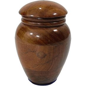 Wooden Cremation Urns for Ashes Adult Male/Female -Decorative Urns-Wooden Small Cremation Urn for Funeral for Pet or Human Ashes.. (Plain URN)
