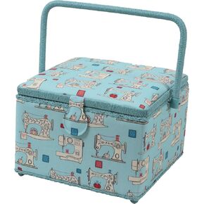 Prym Consumer USA Inc Dritz Large, Aqua Machine Sewing Basket