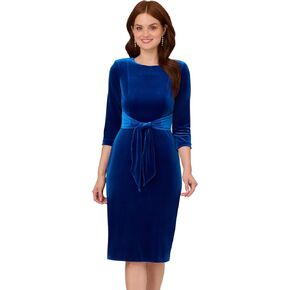 Adrianna Papell Women's Velvet Tie Front Dress