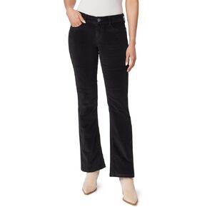 WallFlower Women's Feisty Curvy Low Rise Slim Flare Corduroy Juniors Pants