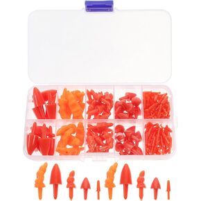 160Pcs Plastic Santa Claus Snowman Nose Xmas Plastic Santa Claus Nose Carrot Crafts Safety Santa Claus Dolls Nose
