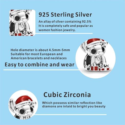 Fashion Charms Compatible for Bracelets,S925 Sterling Silver Charms,For Women Jewelry Present in Kuwait