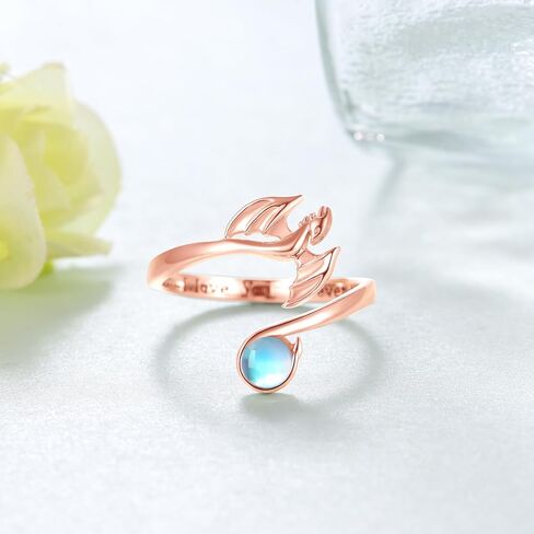Dragon Ring for Women 925 Sterling Silver Moonstone Dragon Open Ring Dragon Jewelry Gifts for Girls in Saudi Arabia