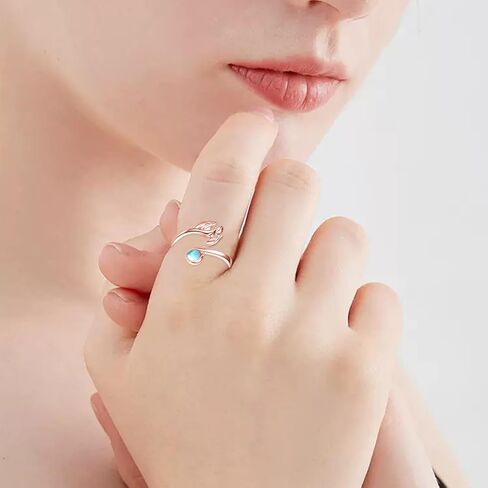 Dragon Ring for Women 925 Sterling Silver Moonstone Dragon Open Ring Dragon Jewelry Gifts for Girls in Saudi Arabia